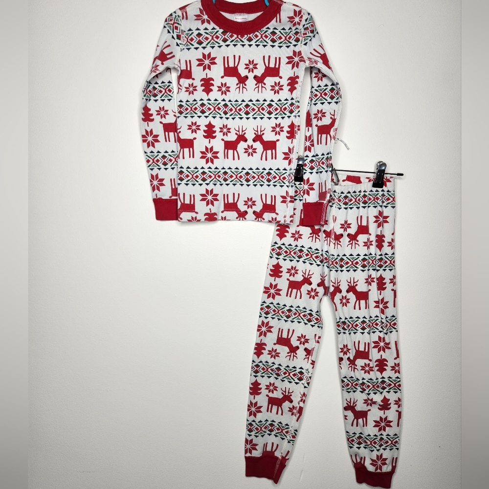 Hanna Andersson Holiday Dear Deer HannaJams Pajama Set Size 6-7 Kids